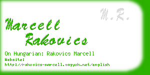 marcell rakovics business card